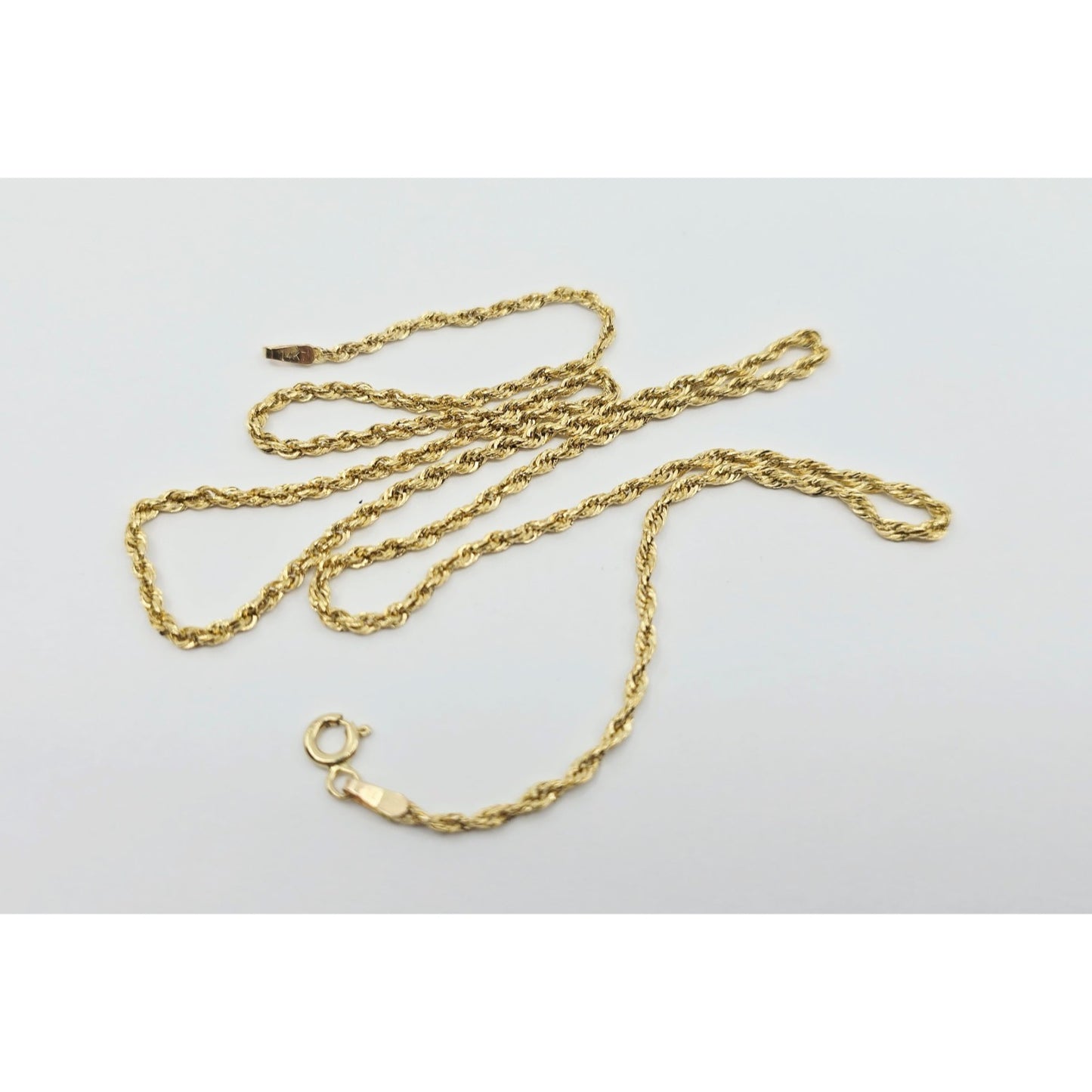 14K Yellow Gold Rope Chain Necklace