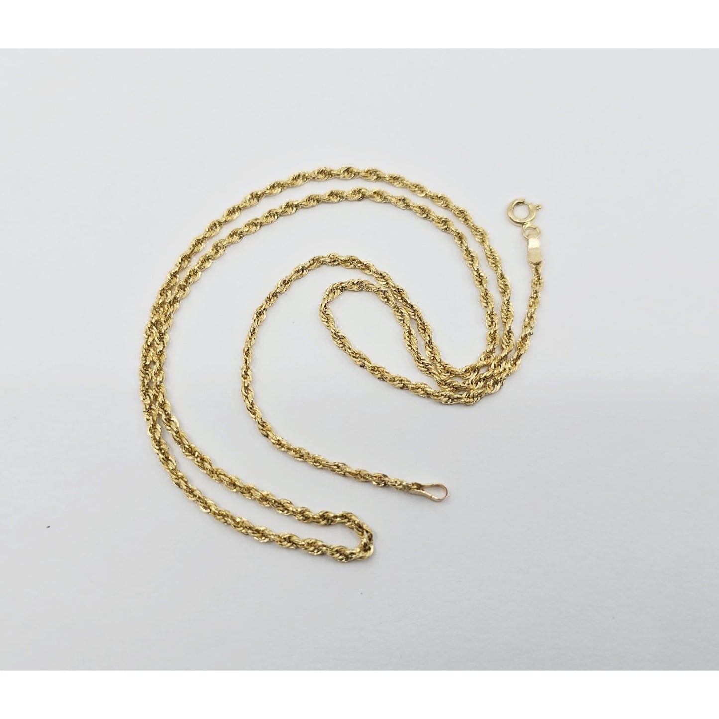 14K Yellow Gold Rope Chain Necklace