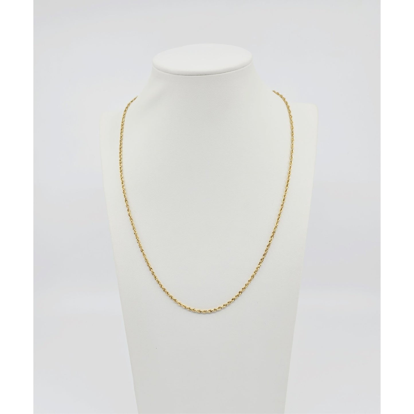 14K Yellow Gold Rope Chain Necklace