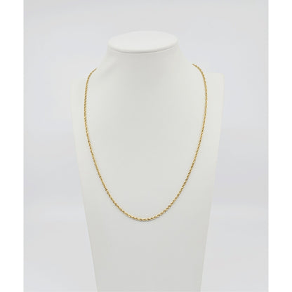 14K Yellow Gold Rope Chain Necklace