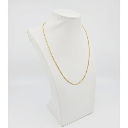 14K Yellow Gold Rope Chain Necklace