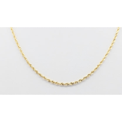 14K Yellow Gold Rope Chain Necklace