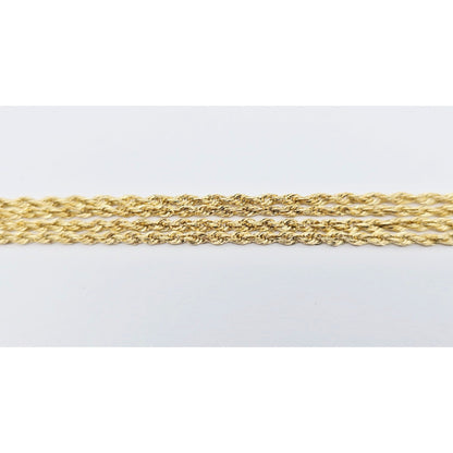 14K Yellow Gold Rope Chain Necklace