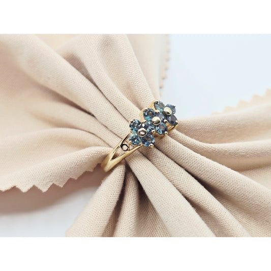 14K Yellow Gold Green Spinel Ring