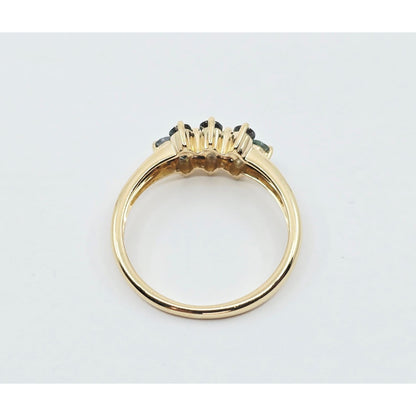 14K Yellow Gold Green Spinel Ring