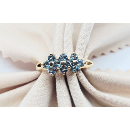 14K Yellow Gold Green Spinel Ring