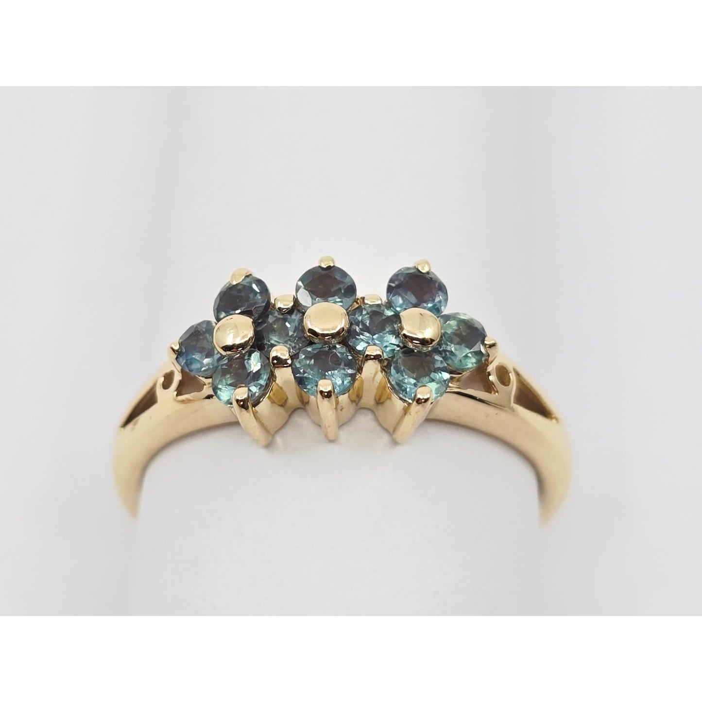 14K Yellow Gold Green Spinel Ring