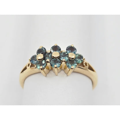 14K Yellow Gold Green Spinel Ring