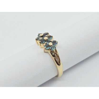 14K Yellow Gold Green Spinel Ring