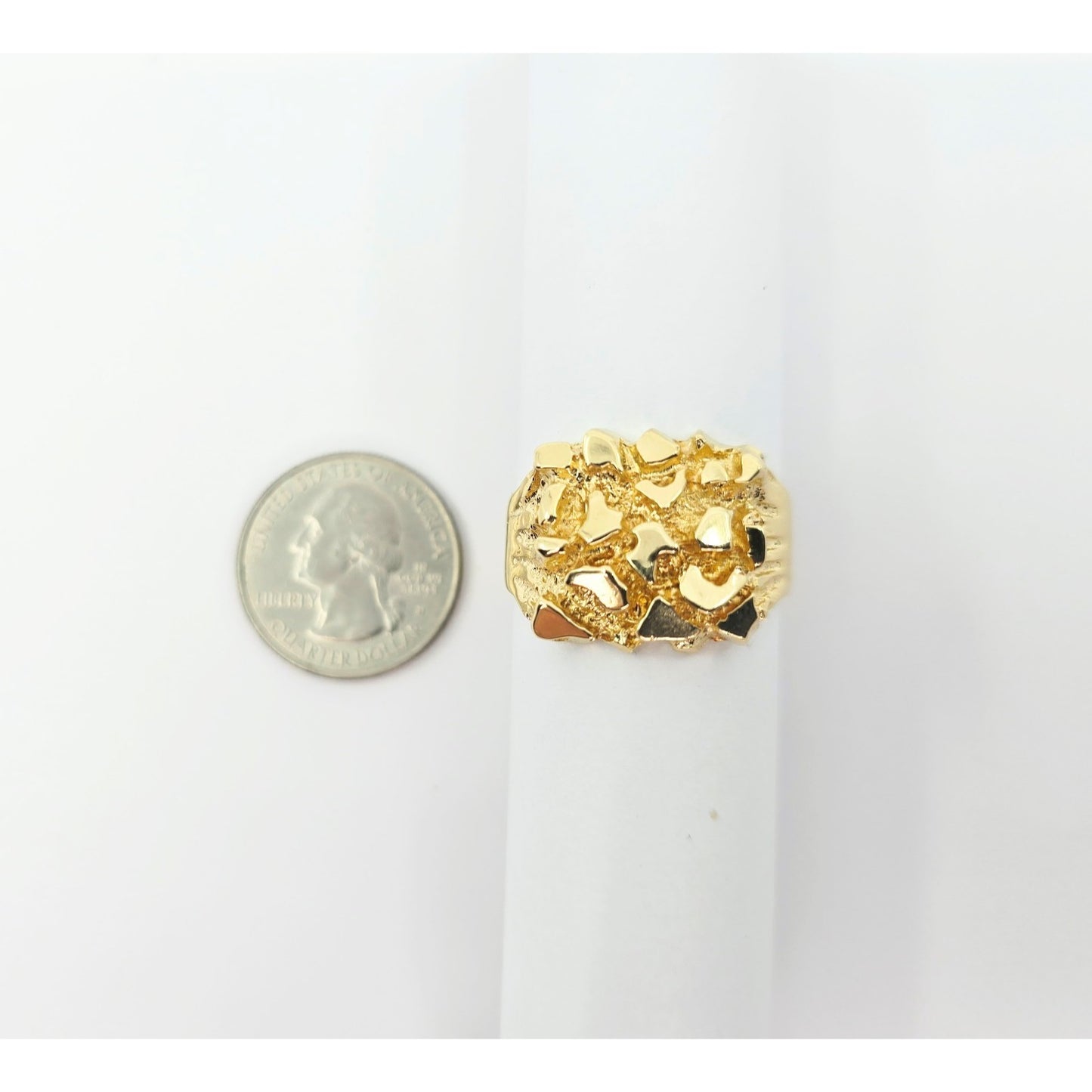 14K Yellow Gold Nugget Ring