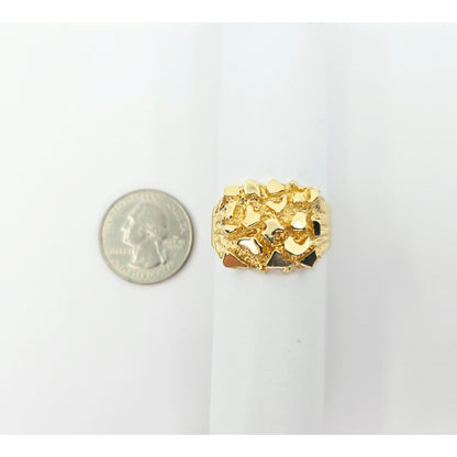 14K Yellow Gold Nugget Ring