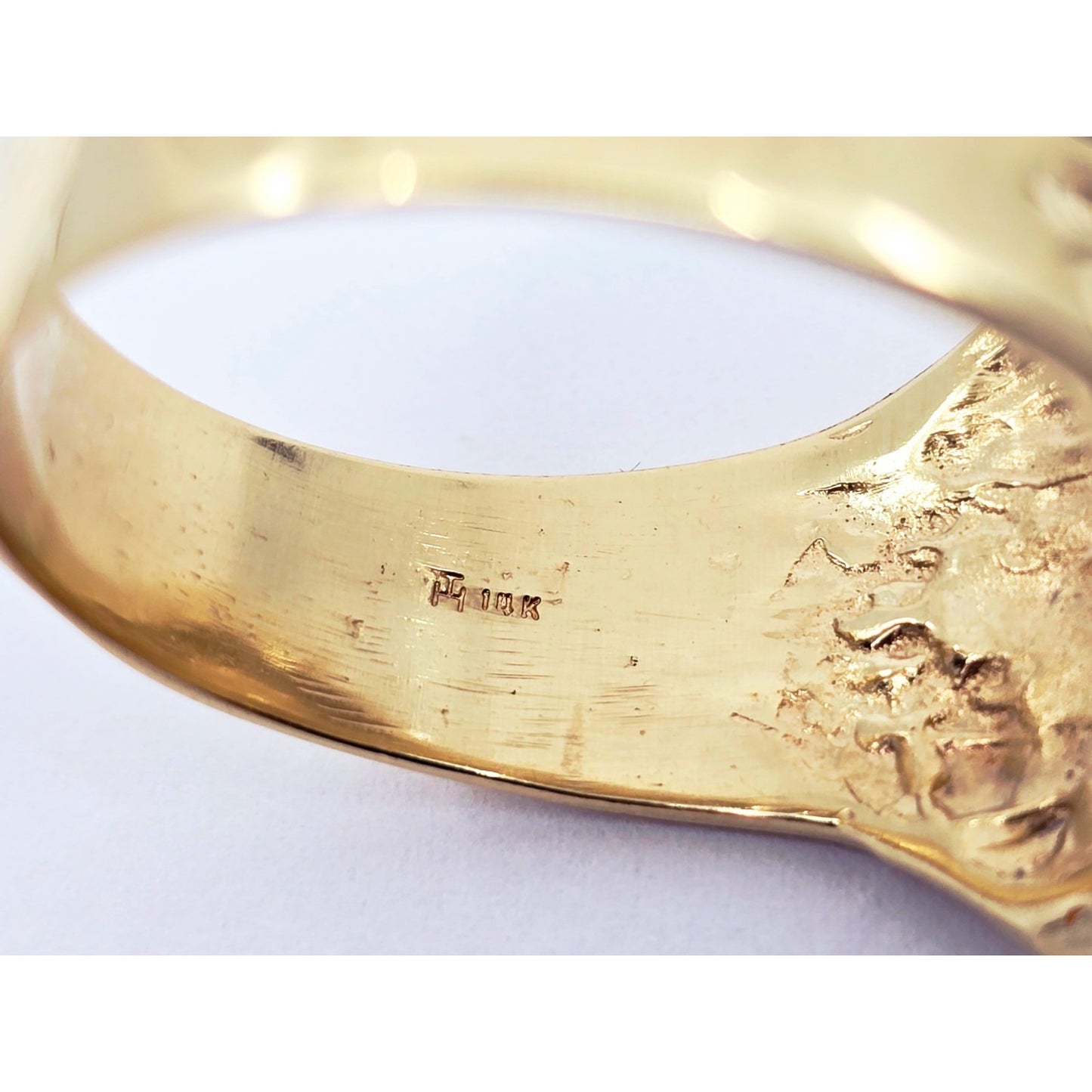 14K Yellow Gold Nugget Ring