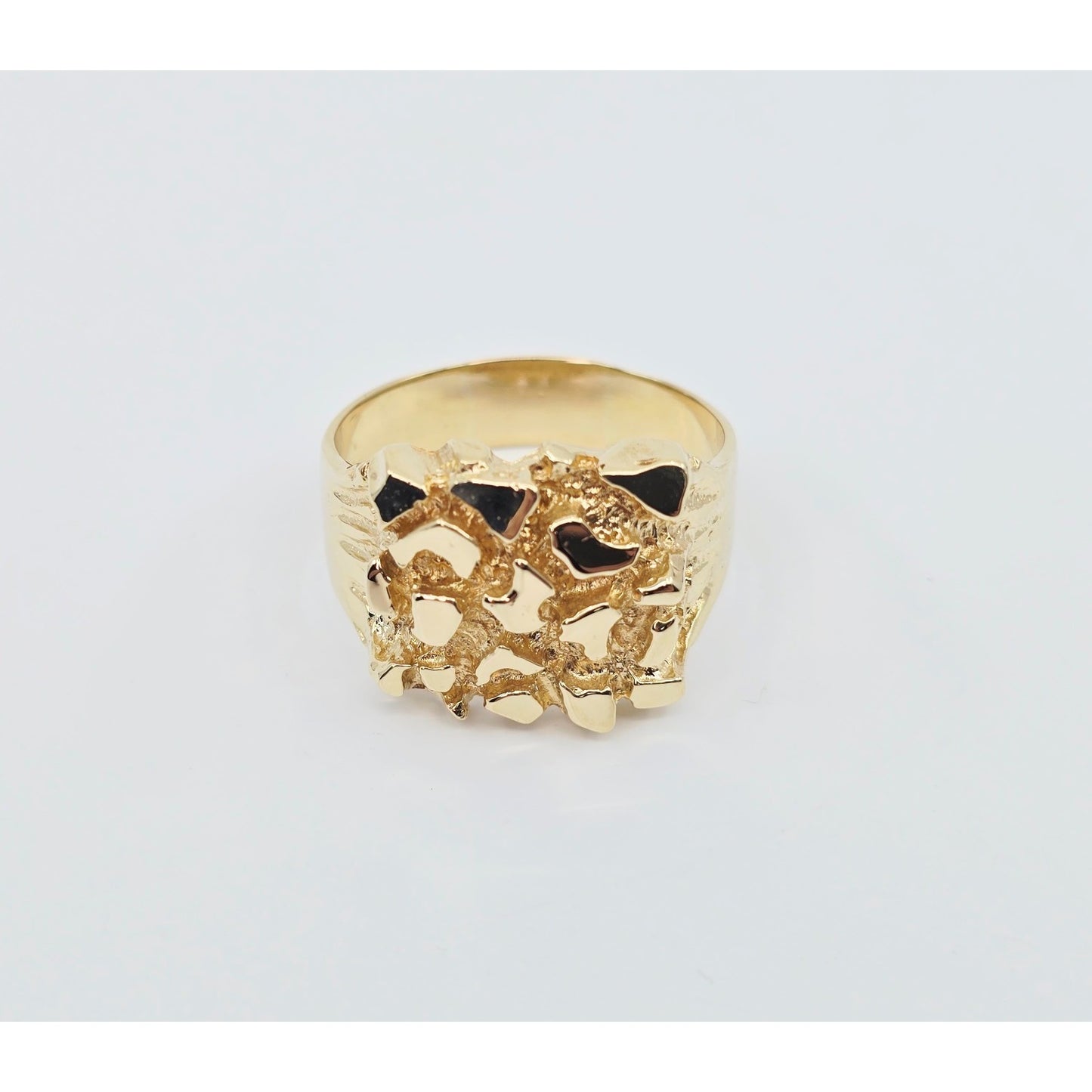 14K Yellow Gold Nugget Ring