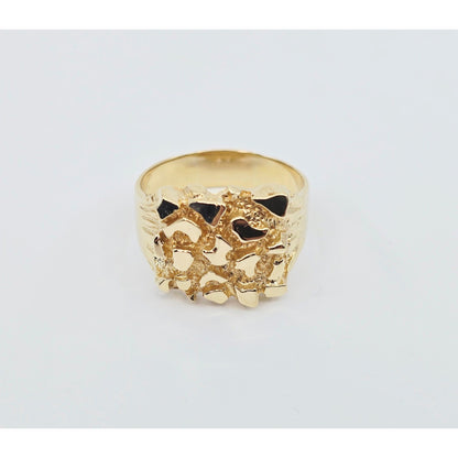 14K Yellow Gold Nugget Ring