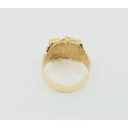 14K Yellow Gold Nugget Ring