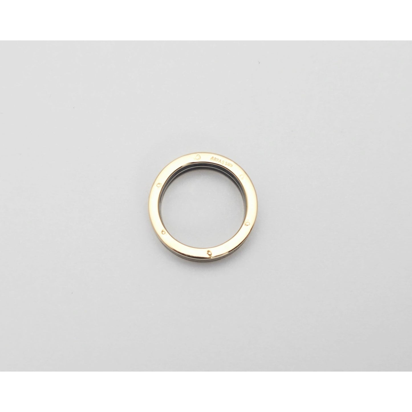 14K Yellow Gold Double Row Onyx Wedding Band Ring