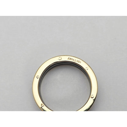 14K Yellow Gold Double Row Onyx Wedding Band Ring