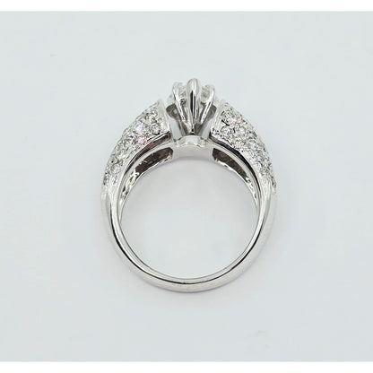 18K White Gold Heart Cut Diamond Ring