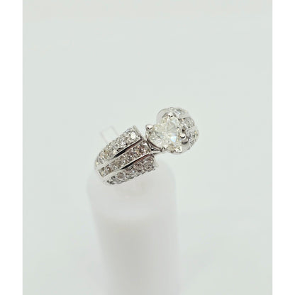 18K White Gold Heart Cut Diamond Ring