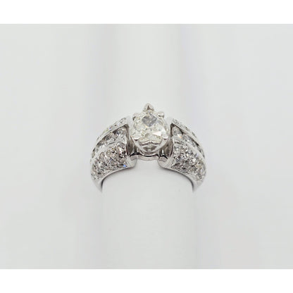 18K White Gold Heart Cut Diamond Ring