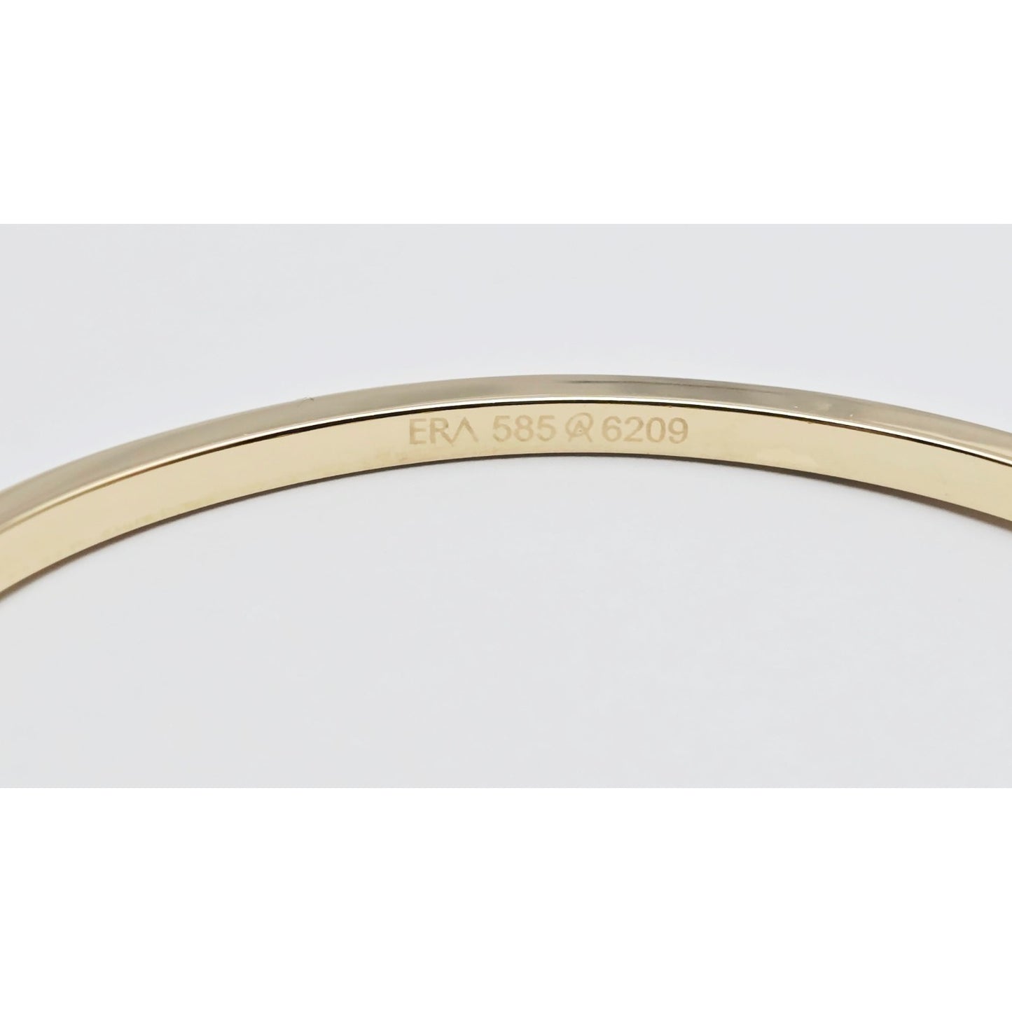 14K Yellow Gold Pearl & CZ Bangle Bracelet