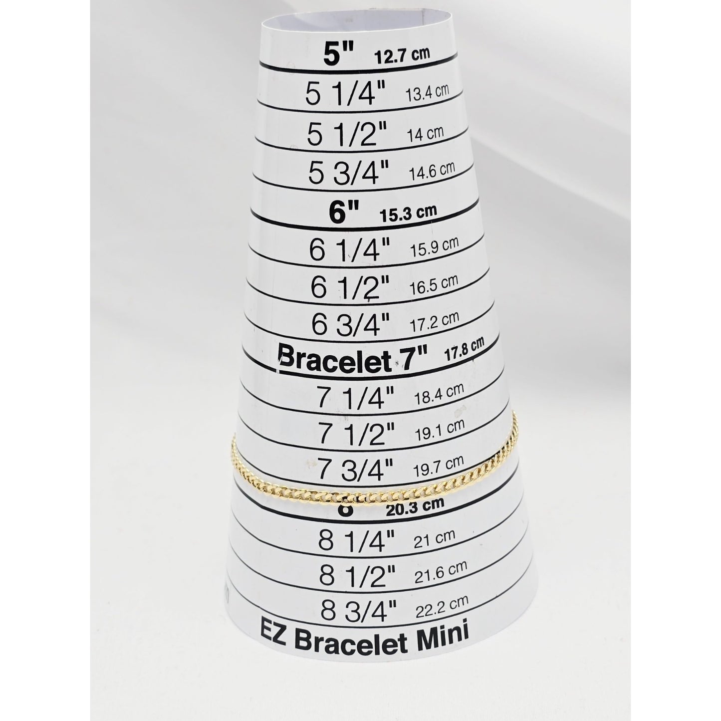 14K Yellow Gold Flat Curb Cuban Link Chain Bracelet