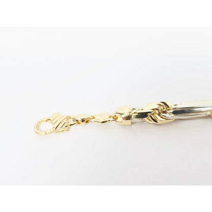 Large 14K Two Tone Gold Milano Rope Bracelet