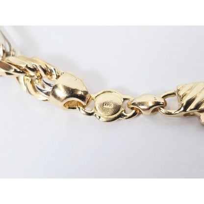 Large 14K Two Tone Gold Milano Rope Bracelet