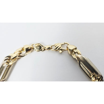 Large 14K Two Tone Gold Milano Rope Bracelet