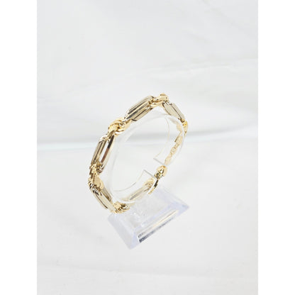Large 14K Two Tone Gold Milano Rope Bracelet