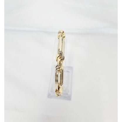 Large 14K Two Tone Gold Milano Rope Bracelet