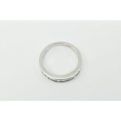 14K White Gold Princess Cut Diamond Wedding Band