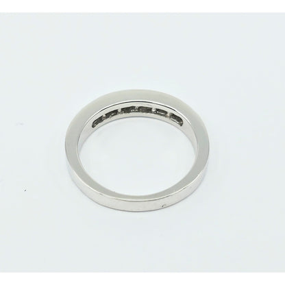 14K White Gold Princess Cut Diamond Wedding Band