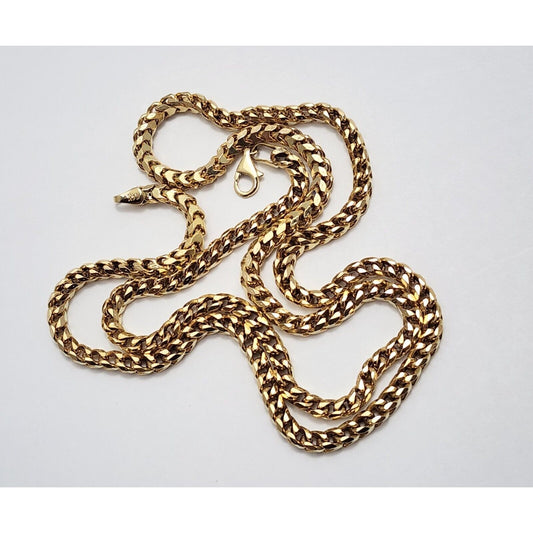 14K Yellow Gold Franco Link Chain Necklace