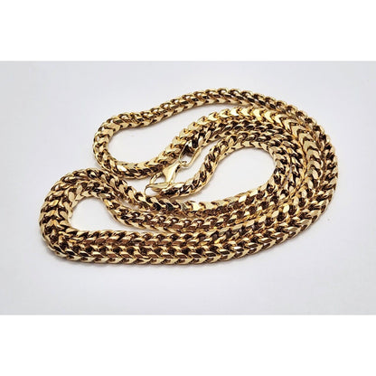 14K Yellow Gold Franco Link Chain Necklace