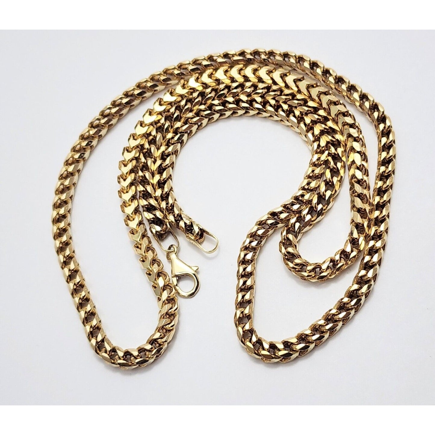 14K Yellow Gold Franco Link Chain Necklace