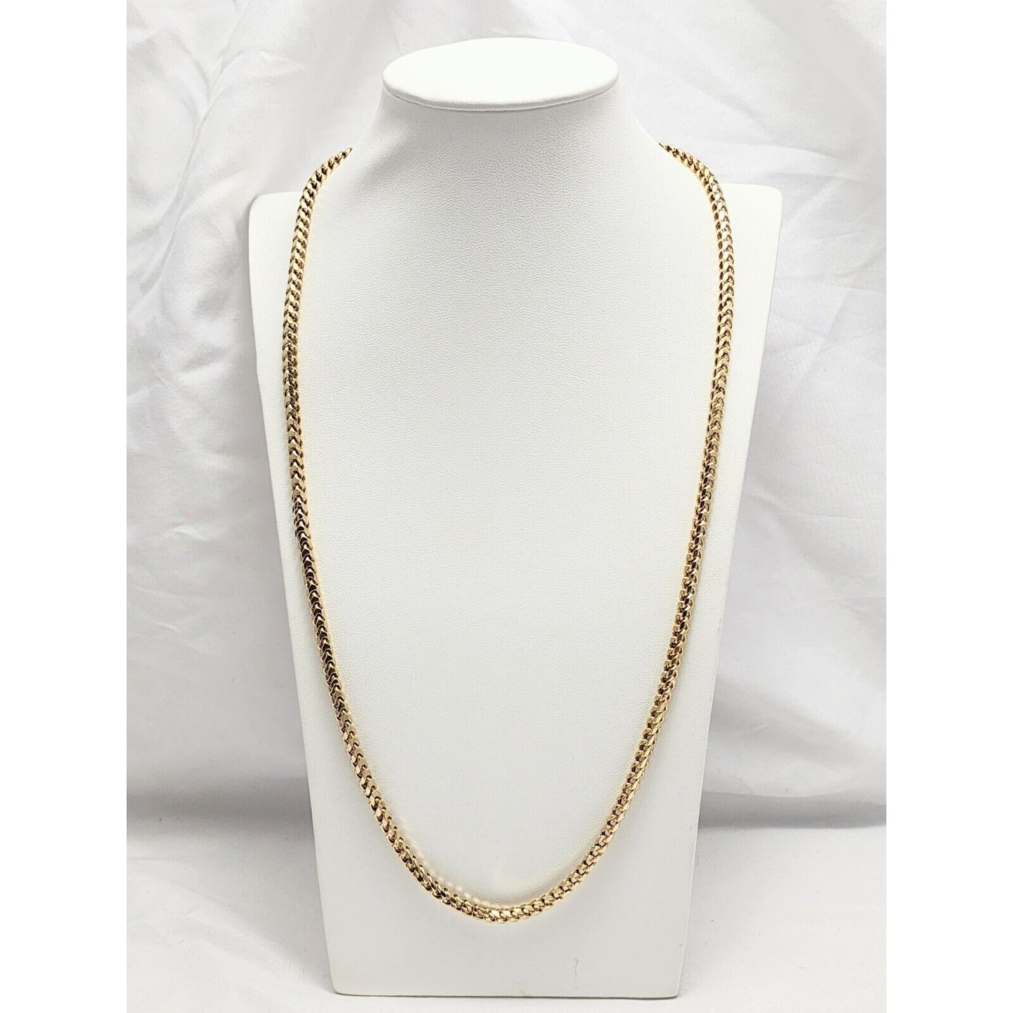 14K Yellow Gold Franco Link Chain Necklace