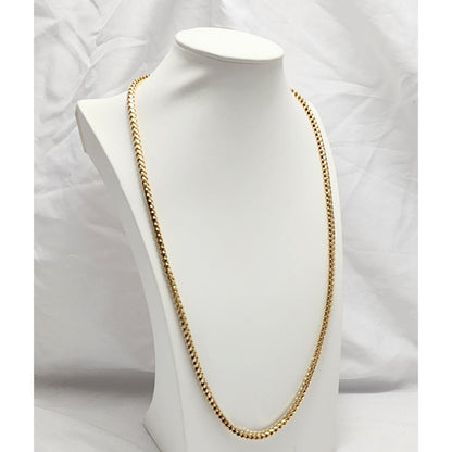 14K Yellow Gold Franco Link Chain Necklace