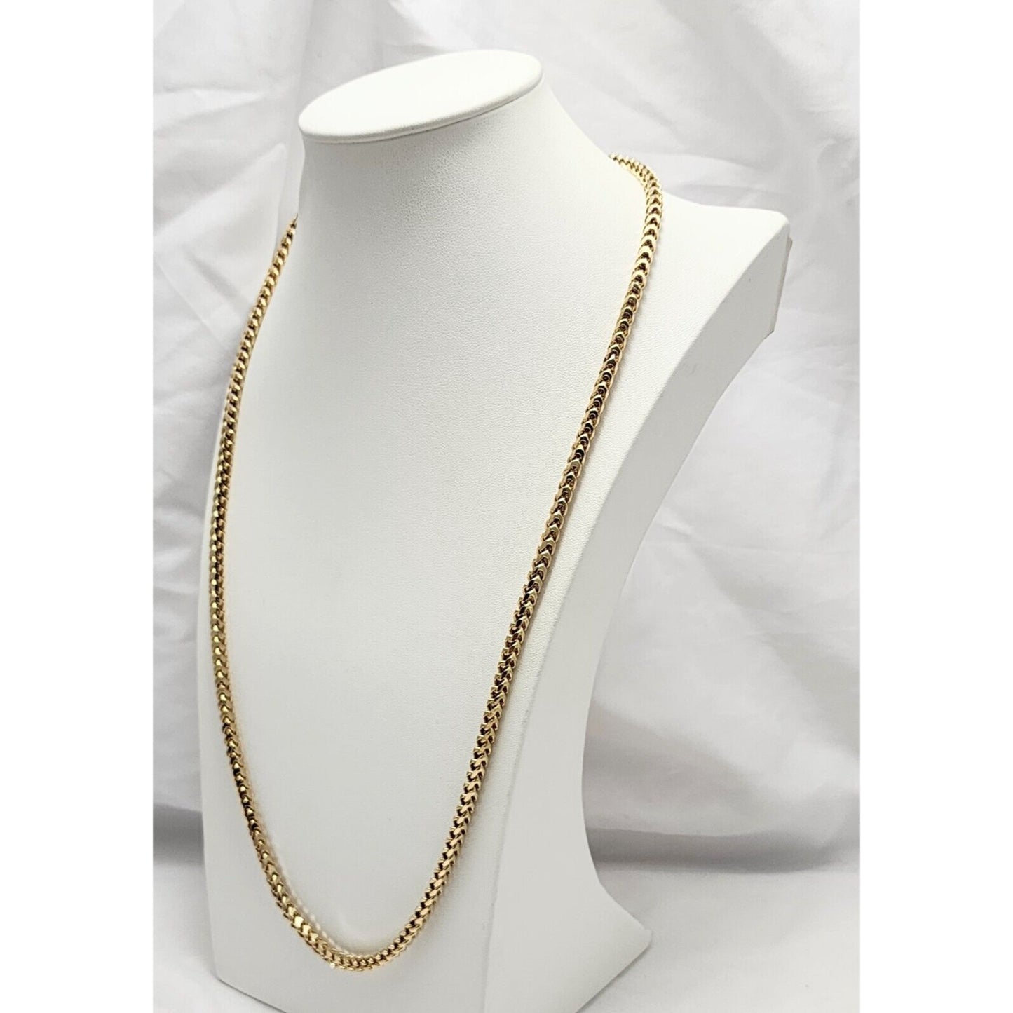 14K Yellow Gold Franco Link Chain Necklace