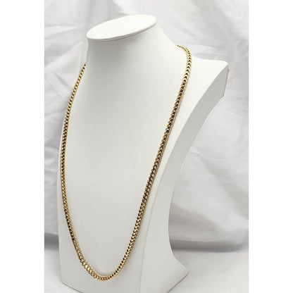 14K Yellow Gold Franco Link Chain Necklace