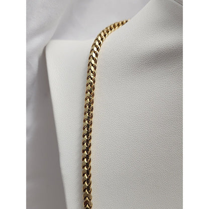 14K Yellow Gold Franco Link Chain Necklace