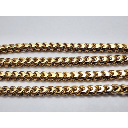 14K Yellow Gold Franco Link Chain Necklace