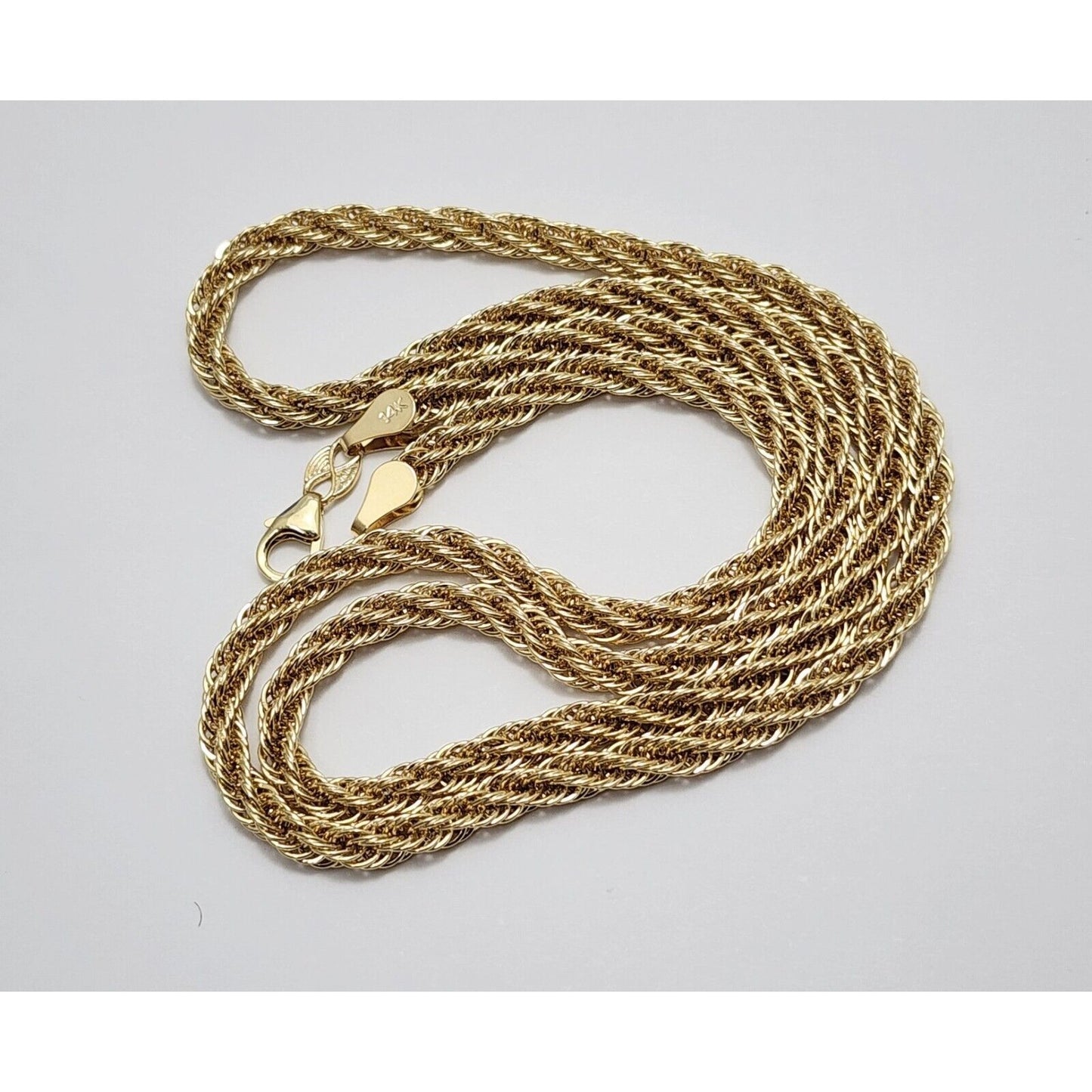 14K Yellow Gold Rope Chain Necklace