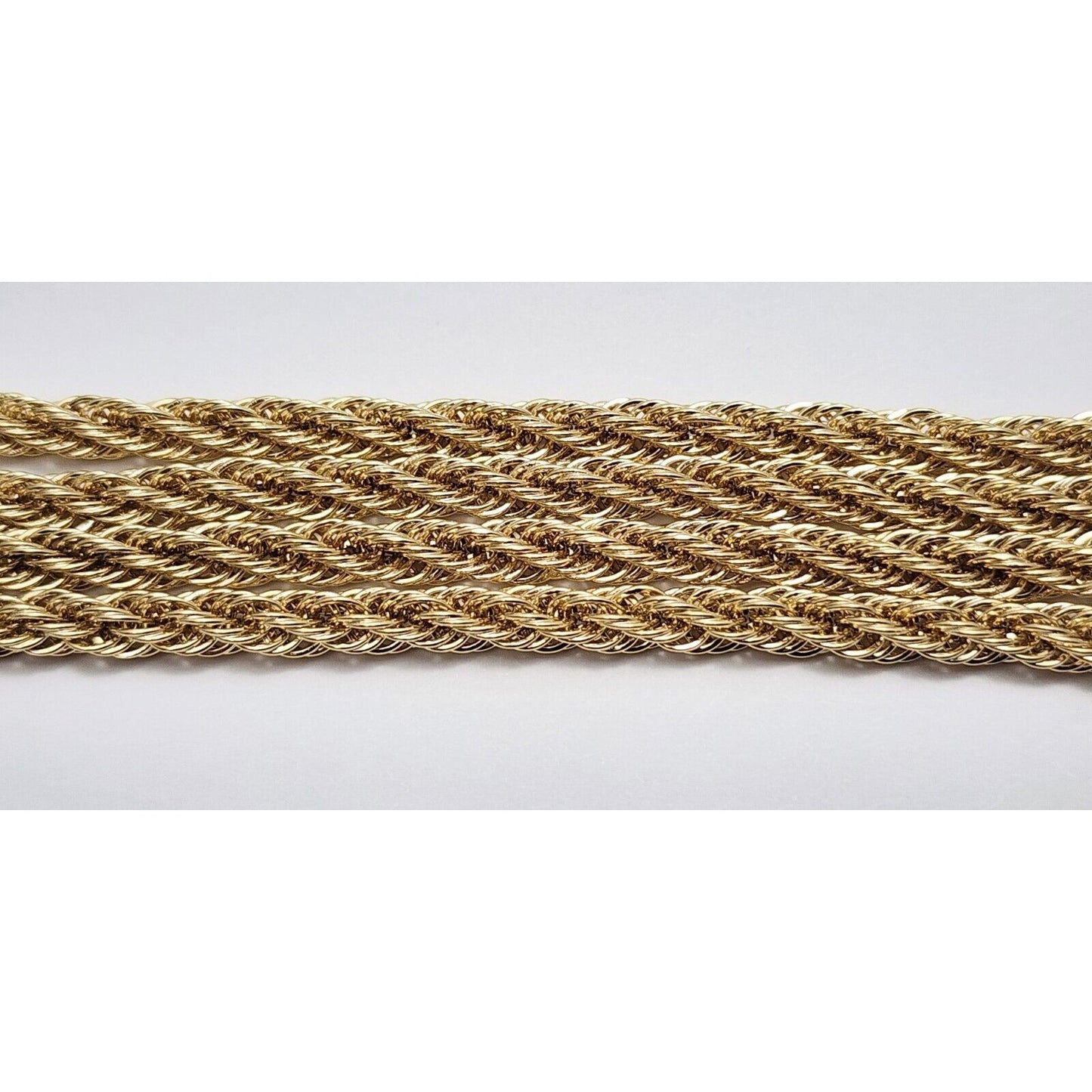 14K Yellow Gold Rope Chain Necklace