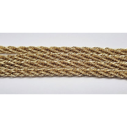 14K Yellow Gold Rope Chain Necklace