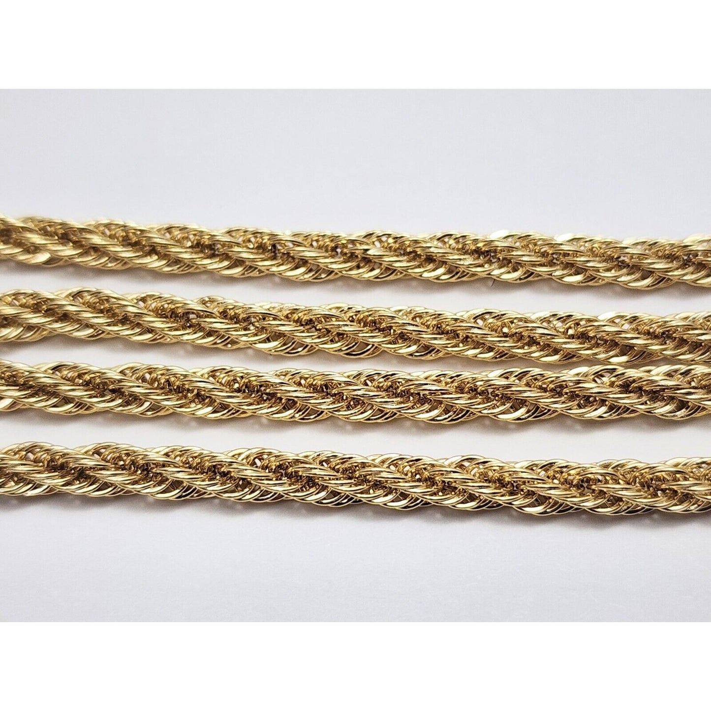 14K Yellow Gold Rope Chain Necklace