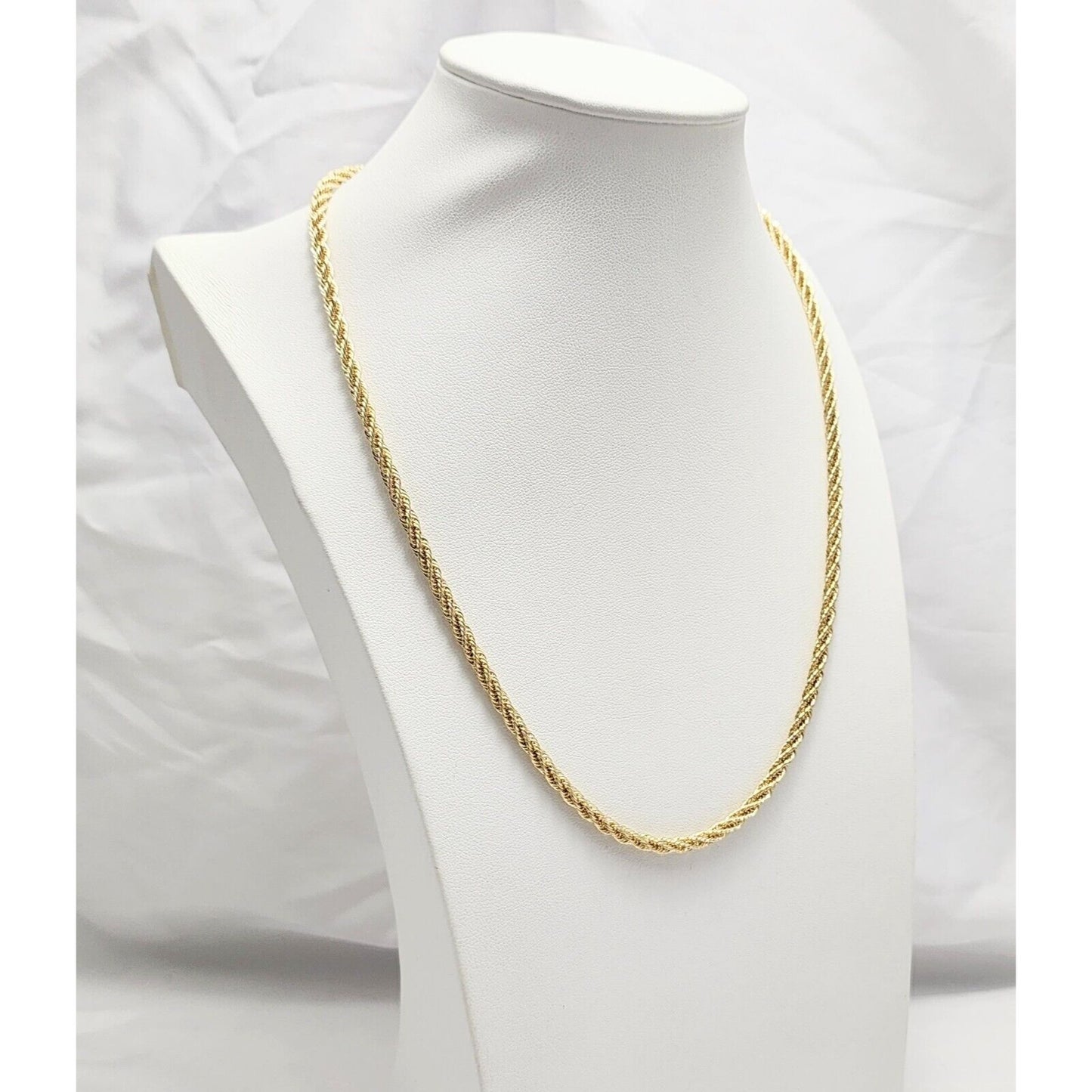 14K Yellow Gold Rope Chain Necklace