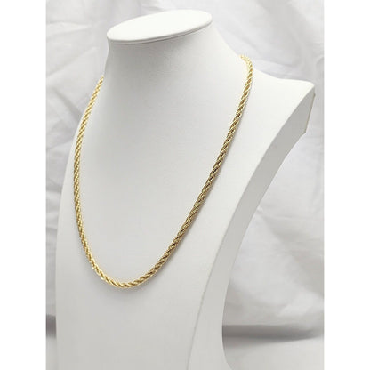 14K Yellow Gold Rope Chain Necklace