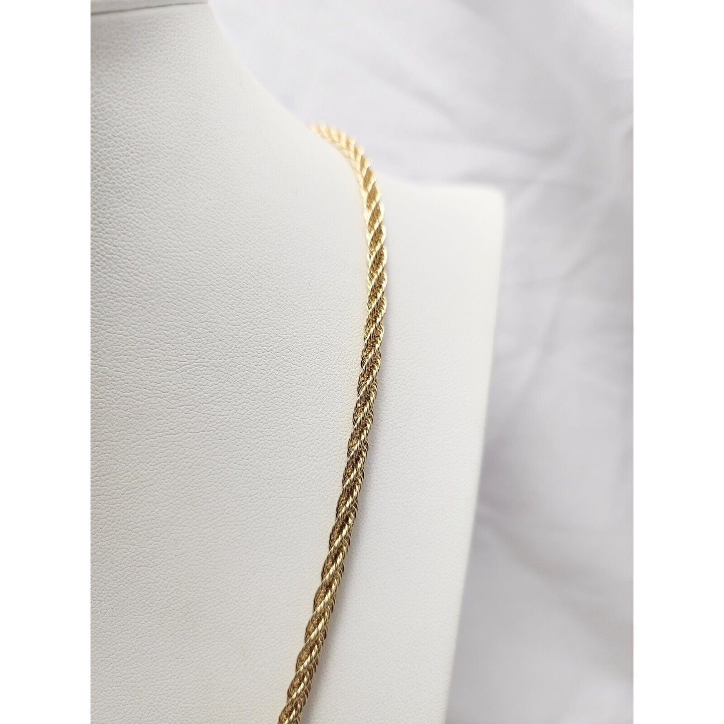 14K Yellow Gold Rope Chain Necklace