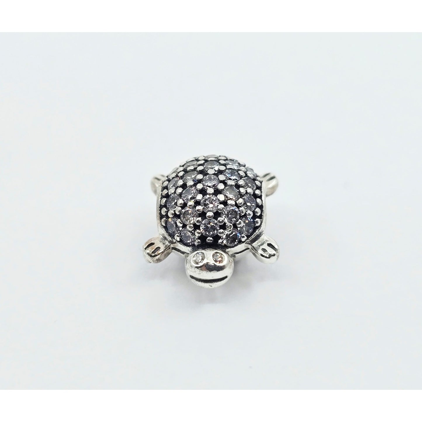 Pandora Sterling Silver S925 Sea Turtle Pave CZ Bead Charm